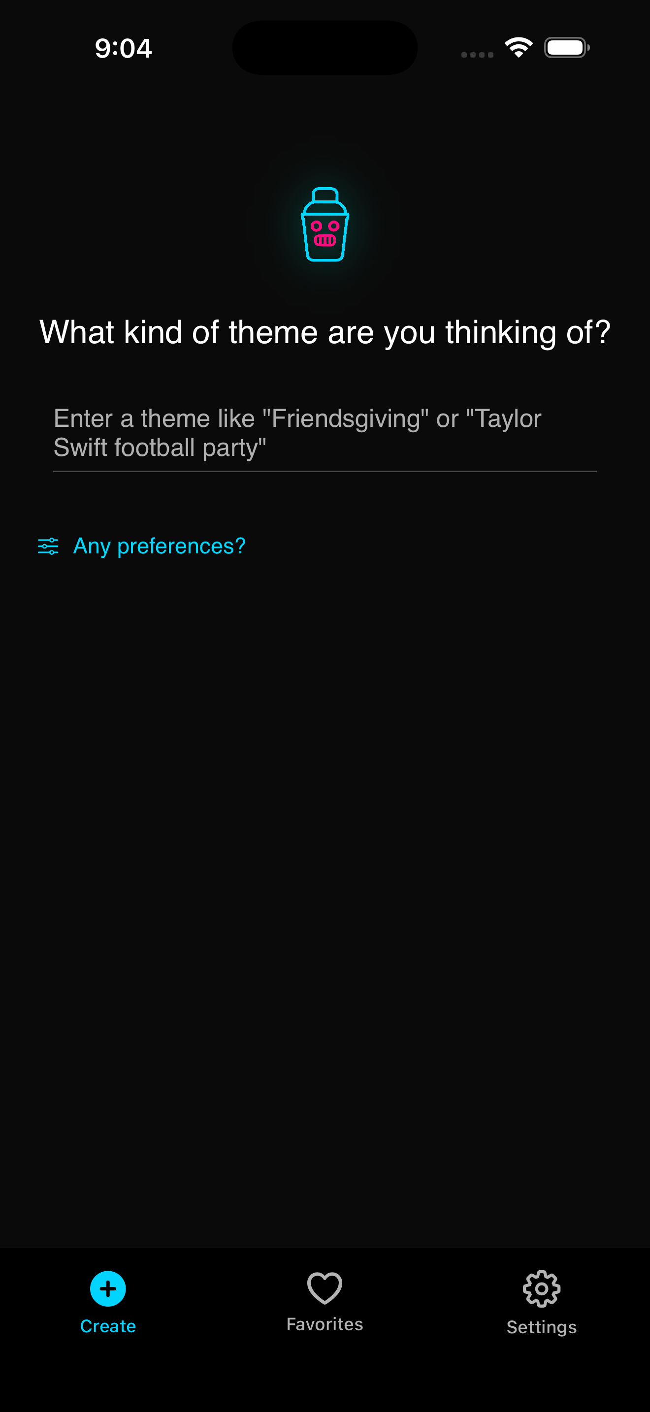 SipEasy Main Create Screen